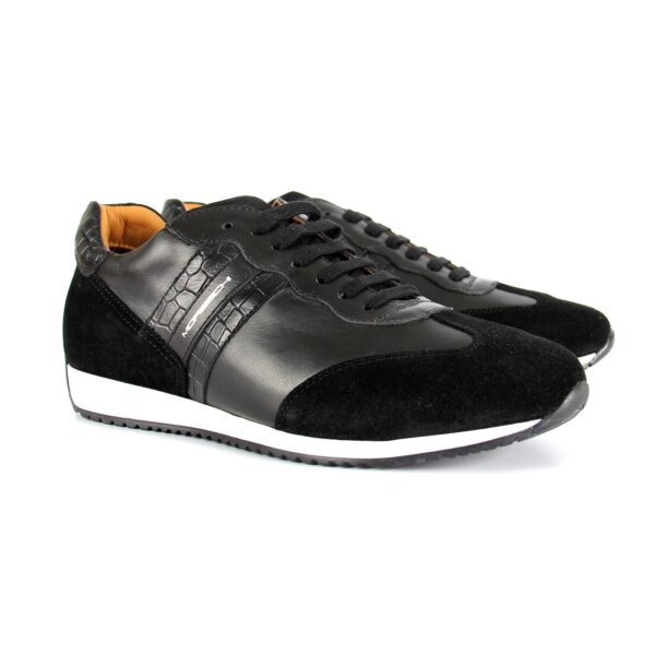 Moreschi 0551000 Leather Sneakers Black | MensDesignerShoe.com